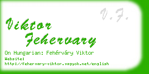 viktor fehervary business card